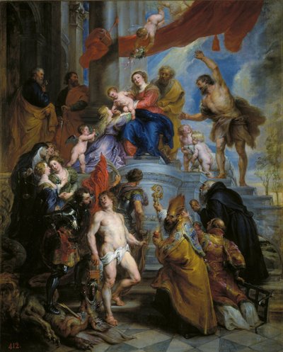 Die Heilige Familie umgeben von Heiligen von Peter Paul Rubens